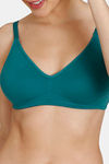 Zivame Beautiful Basics Double Layered Non Wired 3/4Th Coverage Backless Bra - Harbor Blue — thumbnail 6